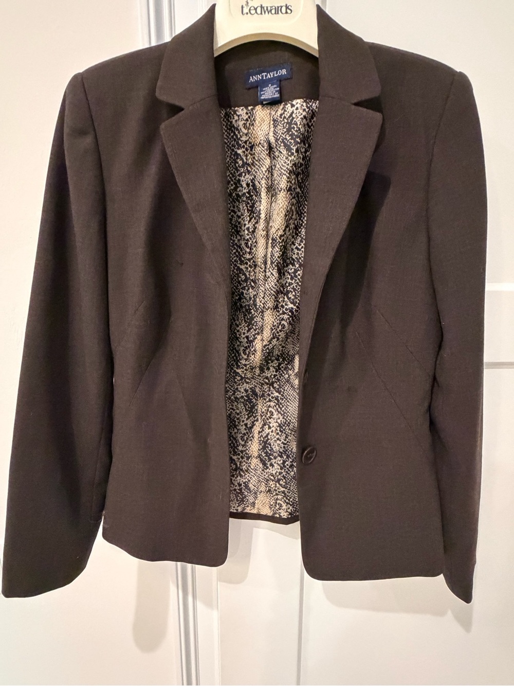 Ann Taylor Brown Women's Tailored Blazer